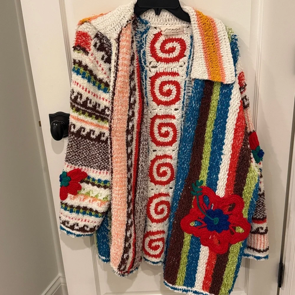 FREE PEOPLE TERRY TOWEL CARDI